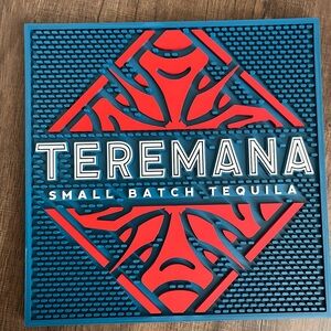 Teremana Small Batch Tequila Rubber Bar Mat - Blue & Red